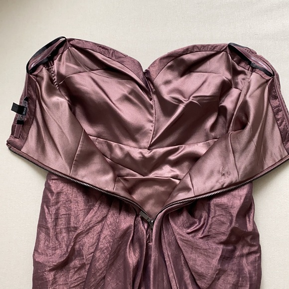 COPY - Bebe Purple Strapless Formal Dress with Jewels - Picture 9 of 11